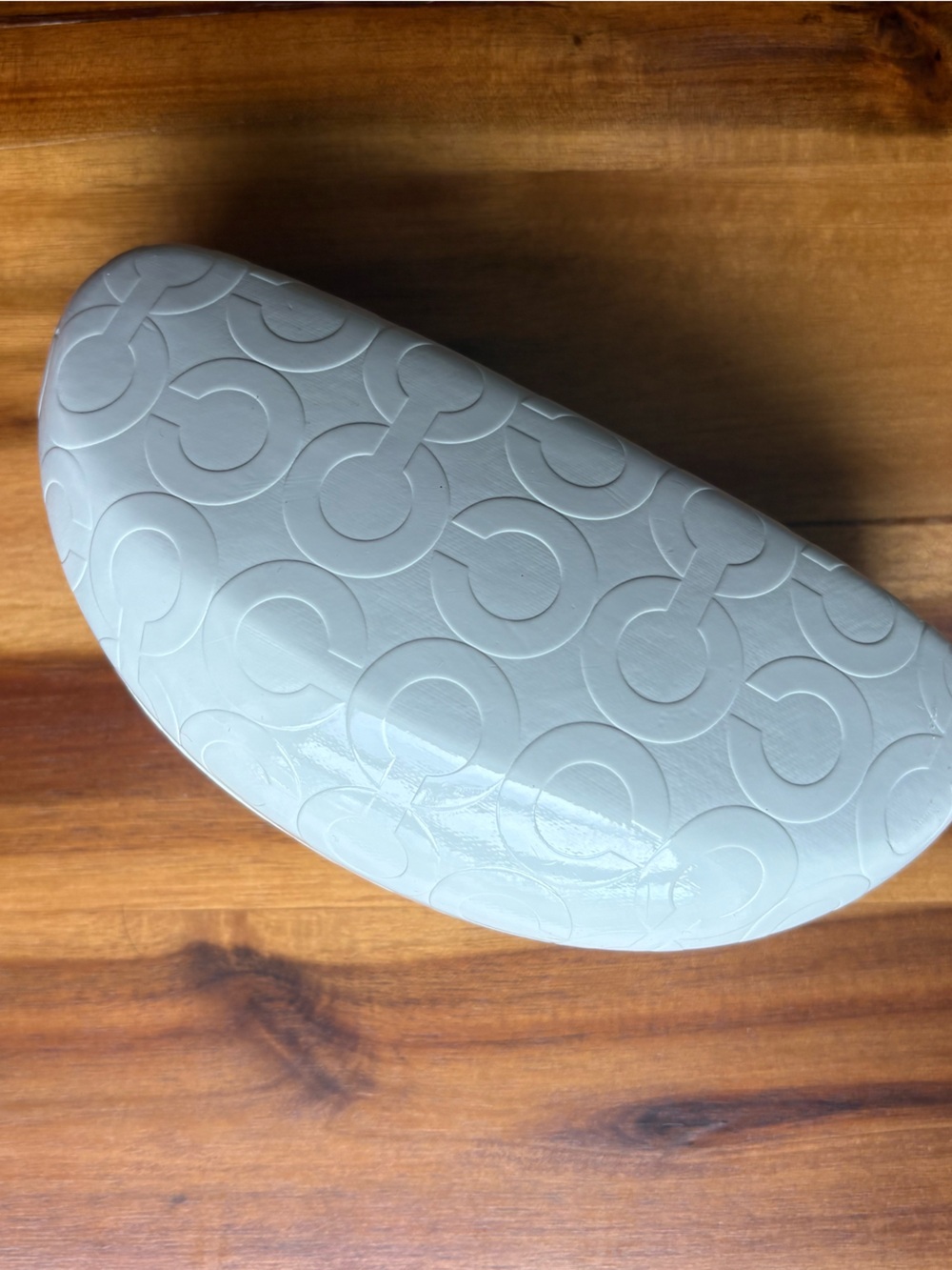 COACH White Clamshell Hard Case